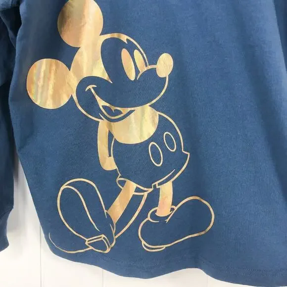 Walt Disney World 50th EARidescent Spirit Jersey Blue Gold Mickey Size Medium - Picture 6 of 16